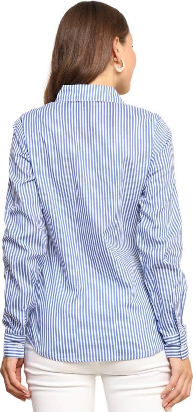 Women Striped Shirt,Oversized Cotton Shirt for Women