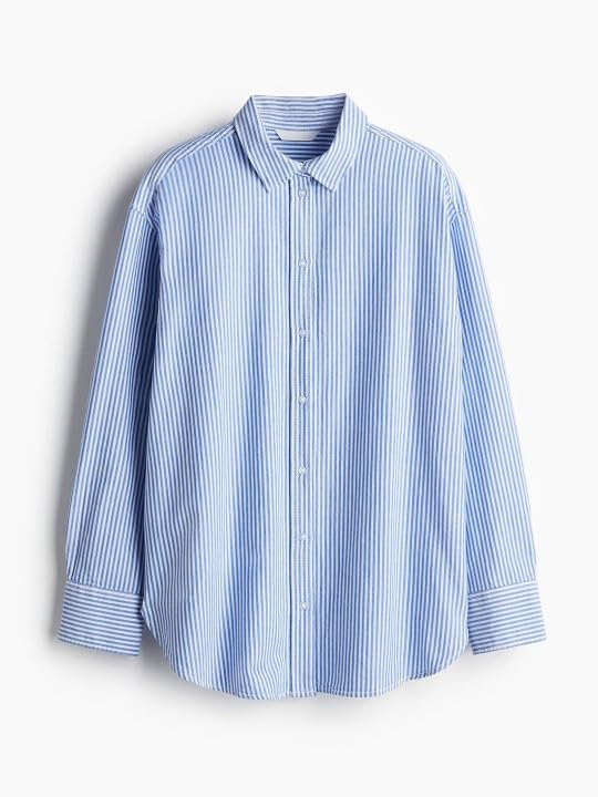 Women Striped Shirt,Oversized Cotton Shirt for Women