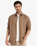 BOXY FIT PLAIN SHIRT LEWI - KHAKI